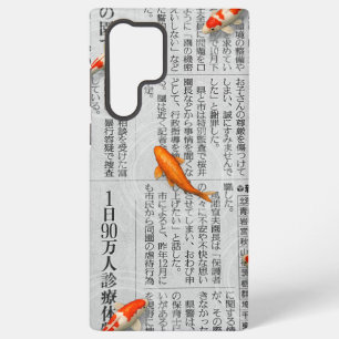Funda Para Samsung Galaxy S22 Ultra Funda Samsung de periódico Koi