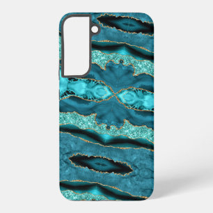 Funda Para Samsung Galaxy S22+ Funda Samsung Galaxy azul turquesa dorado