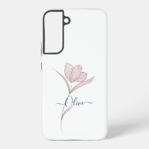 Funda Para Samsung Galaxy S22+ Funda Samsung Galaxy de acuarela de boceto floral