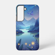Funda Samsung Galaxy Lago Libélulas Brillantes