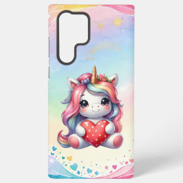 Funda Para Samsung Galaxy S22 Ultra Funda Samsung Unicornio de Amor Magia Cálida