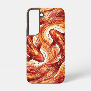 Funda Para Samsung Galaxy S22 Fundas para Samsung con remolino de koi abstracto 