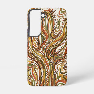 Funda Para Samsung Galaxy S22 Fundas para Samsung con Tinta de Cactus Abstracto