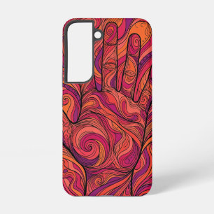 Funda Para Samsung Galaxy S22 Fundas para Smartphone Naranja Atardecer Palma Abs