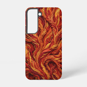 Funda Para Samsung Galaxy S22 Fundas Samsung Abstract Coral Reef Fire Red Thread