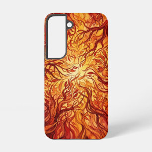 Funda Para Samsung Galaxy S22 Fundas Samsung de Acuarela de Fuego Forestal Abstr
