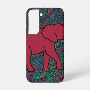 Funda Para Samsung Galaxy S22 Fundas Samsung de arte de línea de joyas de elefan