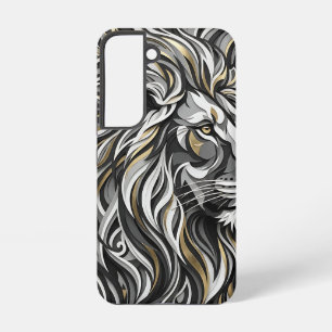 Funda Para Samsung Galaxy S22 Fundas Samsung de papel dorado con melena de león 