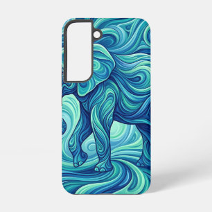 Funda Para Samsung Galaxy S22 Fundas Samsung gradiente azul elefante abstracto