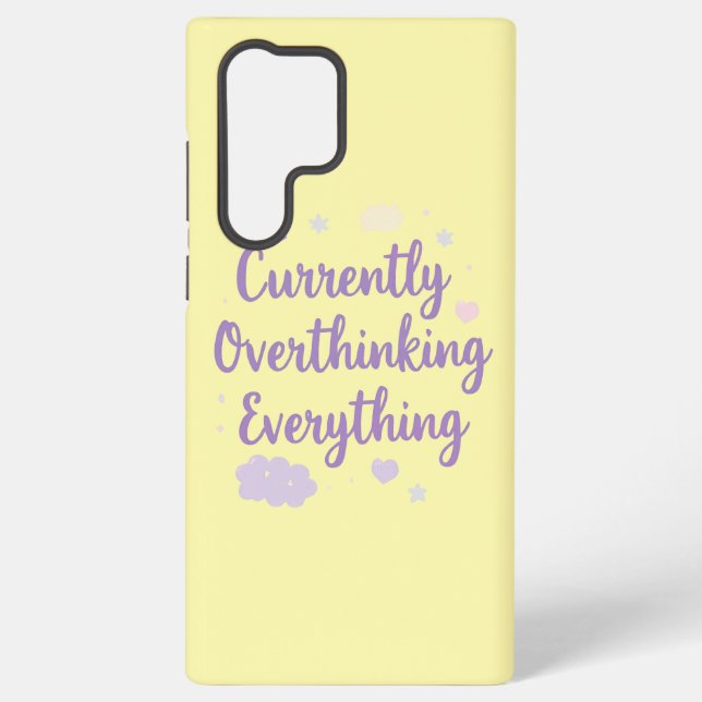 Funda Para Samsung Galaxy Funny Anxiety Overthinking Quote Pastel (Reverso )