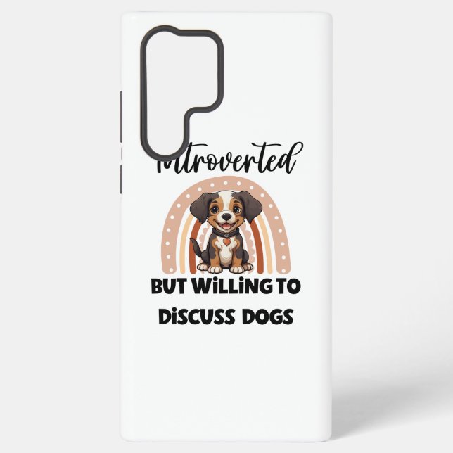 Funda Para Samsung Galaxy Funny Introvert Dog Lover Quote (Reverso )