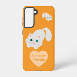 Funda Para Samsung Galaxy S21 Fur-ever Friends Cats Kids Orange Galaxy Case