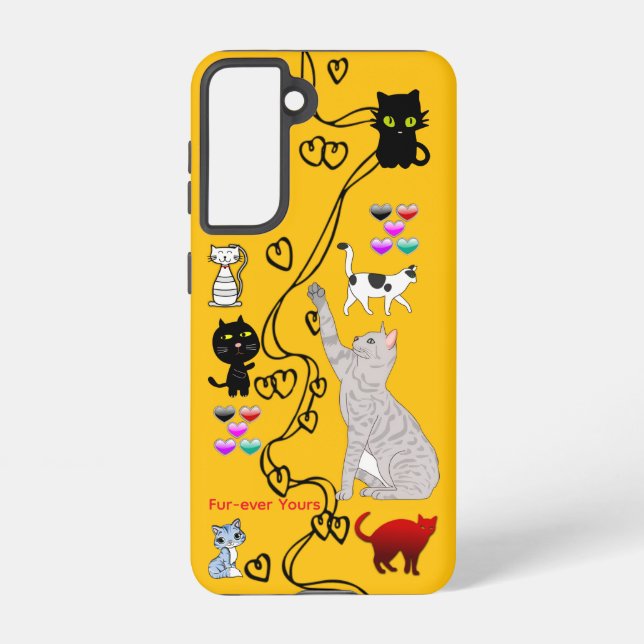 Funda Para Samsung Galaxy Fur-ever Yours Cat Samsung Galaxy Case (Reverso )