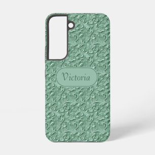 Funda Para Samsung Galaxy S22 Galaxy S22 Floral Cuero Sintético Verde Polvorient