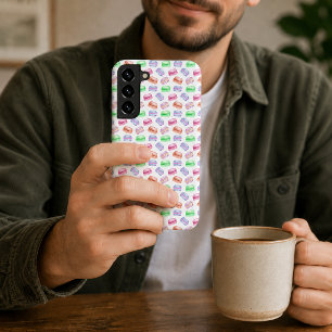 Funda Para Samsung Galaxy S22+ Galletas Macarons De Postre Con Patrón Colorido