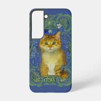 Gatito Adorable en Estilo Art Nouveau Vintage