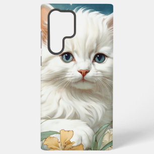 Funda Para Samsung Galaxy S22 Ultra Gatito Art Nouveau de Alphonse Mucha