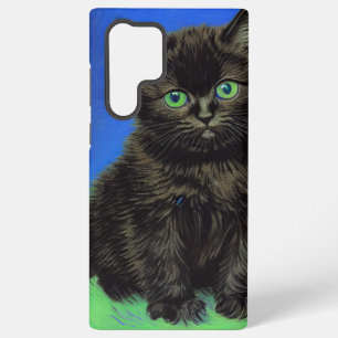 Funda Para Samsung Galaxy S22 Ultra Gatito negro al estilo de Van Gogh