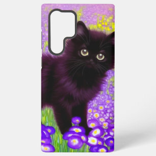 Funda Para Samsung Galaxy S22 Ultra Gatito negro de Gustav Klimt