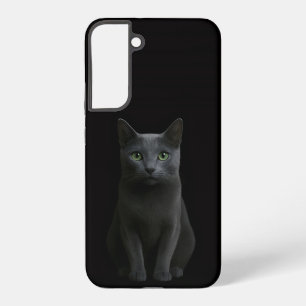 Funda Para Samsung Galaxy S22+ Gato Azul Ruso Negro 4 Luxe Galaxy S22 Plus
