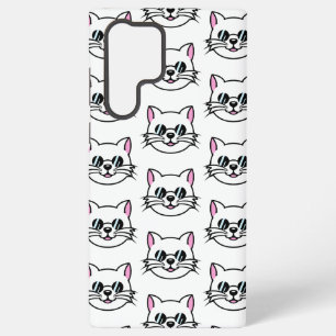 Funda Para Samsung Galaxy S22 Ultra Gato blanco con gafas negras / gafas de sol