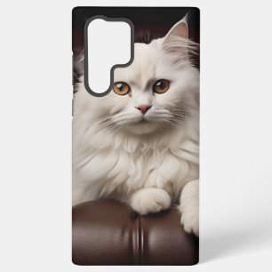 Funda Para Samsung Galaxy S22 Ultra Gato blanco majestuoso
