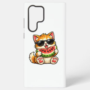 Funda Para Samsung Galaxy S22 Ultra Gato de sandía genial