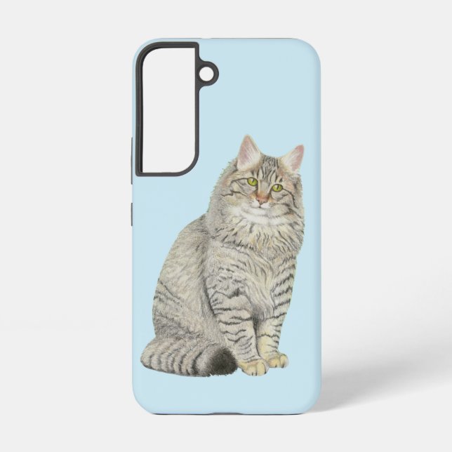 Funda Para Samsung Galaxy Gato de tabla de pelo largo (Reverso )