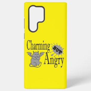 Funda Para Samsung Galaxy S22 Ultra Gato diablo pequeño encantador pero enojado cita d