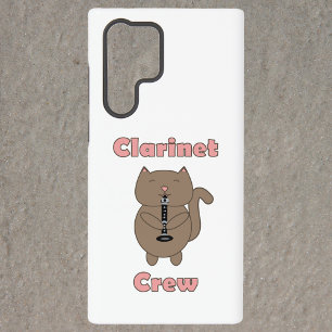 Funda Para Samsung Galaxy S22 Ultra Gato divertido de la tripulación de clarinete