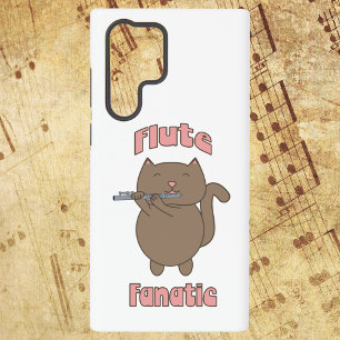 Funda Para Samsung Galaxy S22 Ultra Gato Divertido Fanático de la Flauta