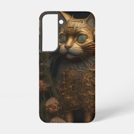 Funda Para Samsung Galaxy S22 Gato dorado gótico steampunk