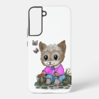 Gato Gatito Bonito y Mariposa