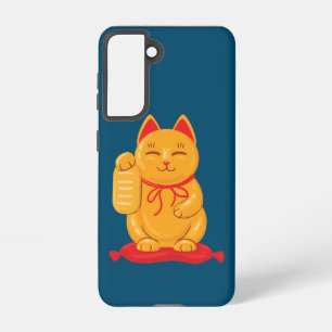 Funda Para Samsung Galaxy S21 Gato japonés maneki neko de oro, símbolo de riquez