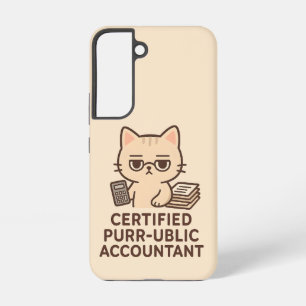 Funda Para Samsung Galaxy S22 Gato Kawaii Lindo Contador Público Certificado Div