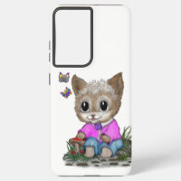 Gato Kitty y mariposa