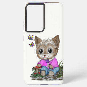 Funda Para Samsung Galaxy S21 Ultra Gato Kitty y mariposa