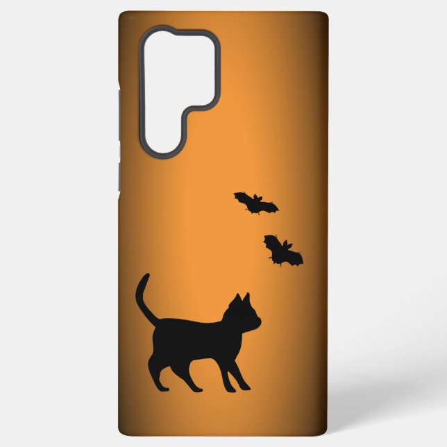Funda Para Samsung Galaxy Gato negro con bata (Reverso )