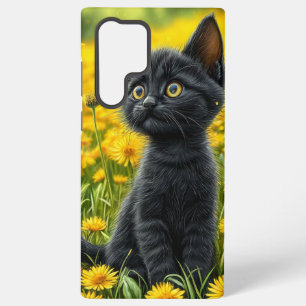 Funda Para Samsung Galaxy S22 Ultra Gato negro de dibujos animados
