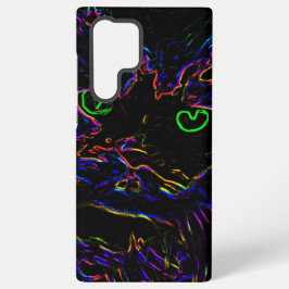 Funda Para Samsung Galaxy S22 Ultra Gato Neon Glow