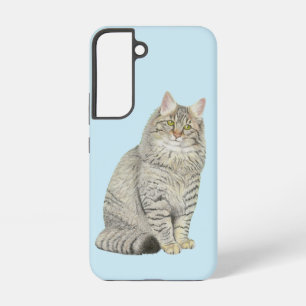Funda Para Samsung Galaxy S22 Gato Tabby de Pelo Largo