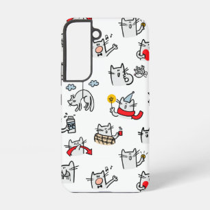 Funda Para Samsung Galaxy S22 Gatos divertidos, leche y magia.