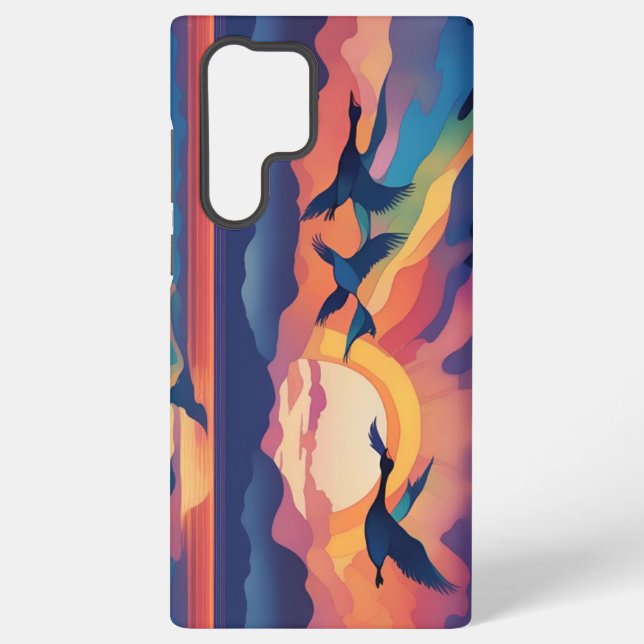 Funda Para Samsung Galaxy Geese sobre el agua (Reverso )