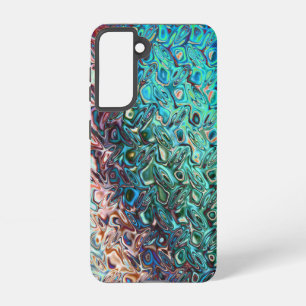 Funda Para Samsung Galaxy S21 Gel Azul Líquido Abstracto