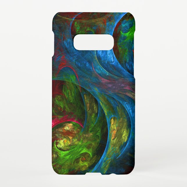 Funda Para Samsung Galaxy Génesis Blue Abstract Art Matte (Reverso)