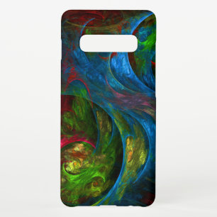 Funda Para Samsung Galaxy S10+ Génesis Blue Abstract Art Matte