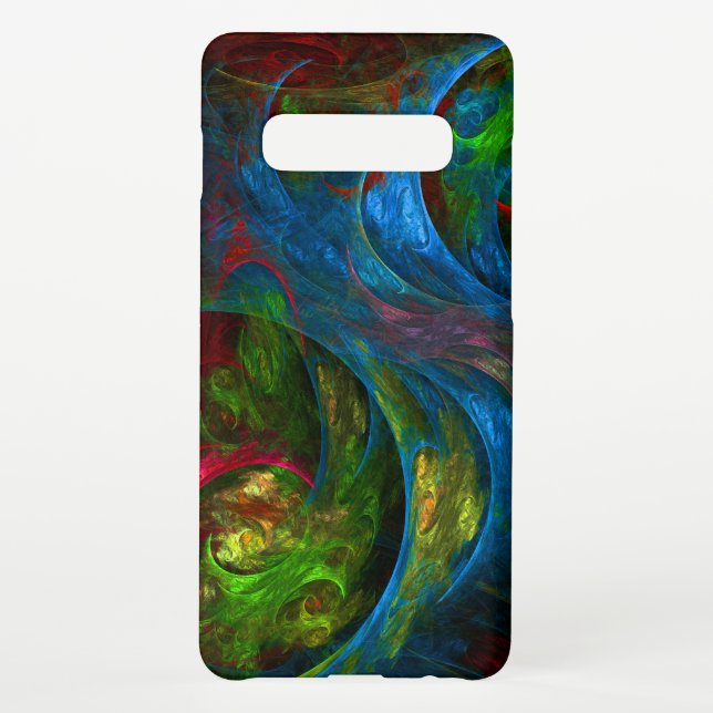 Funda Para Samsung Galaxy Génesis Blue Abstract Art Matte (Reverso)