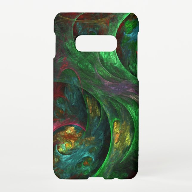 Funda Para Samsung Galaxy Génesis Green Abstract Art Matte (Reverso)