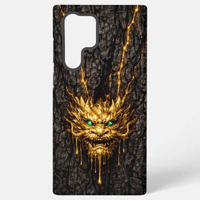 Funda Para Samsung Galaxy Gilded Bark Liquid Gold Dragon (Reverso )