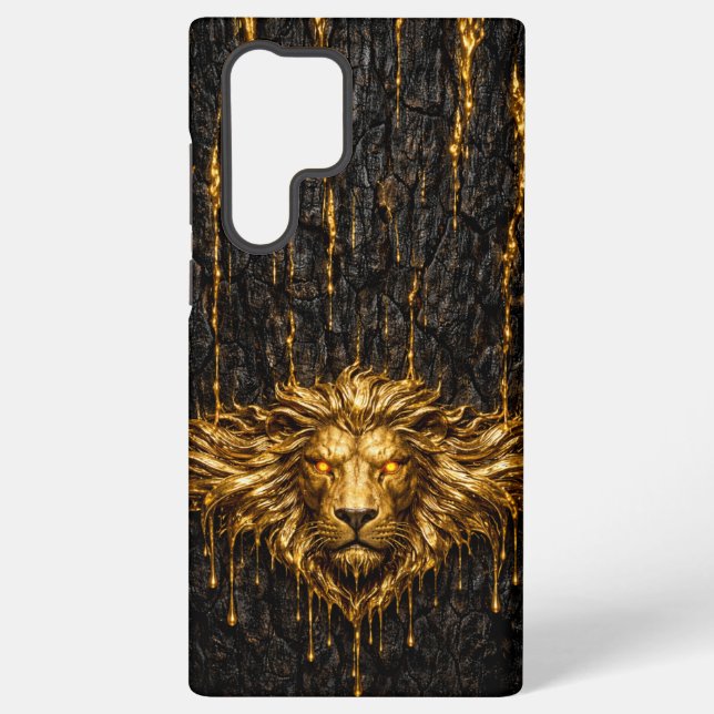 Funda Para Samsung Galaxy Gilded Bark Liquid Gold Lion (Reverso )